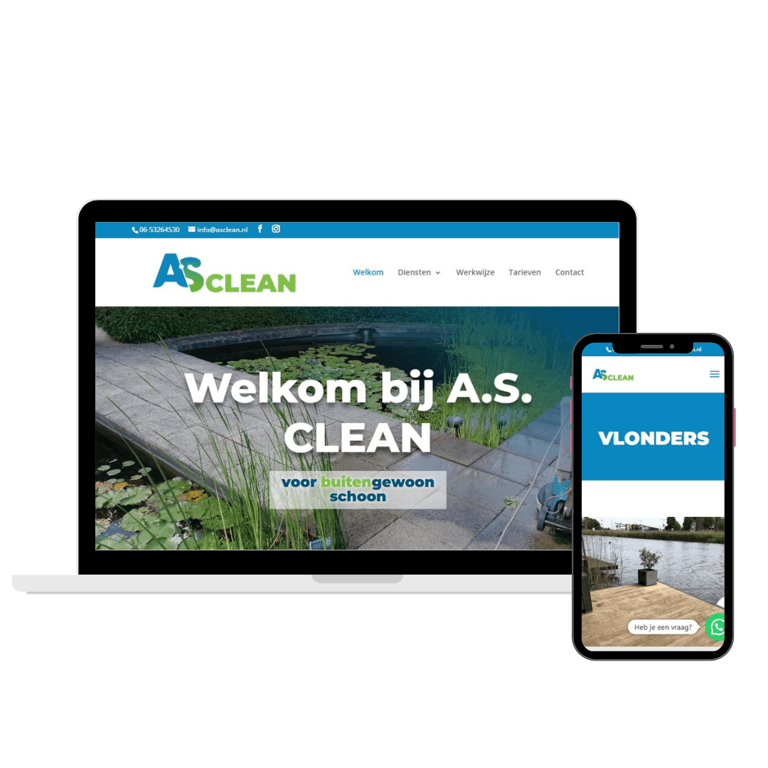 Ontwerp huisstijl en website A.C. Clean